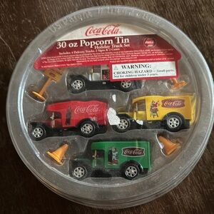 2008 Coca Cola Holiday Truck Set - Red, Yellow, Green
